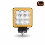 4.25" Square LED Work Lamp with Strobe Function - Spot Beam | 3500 Lumens - Image 4