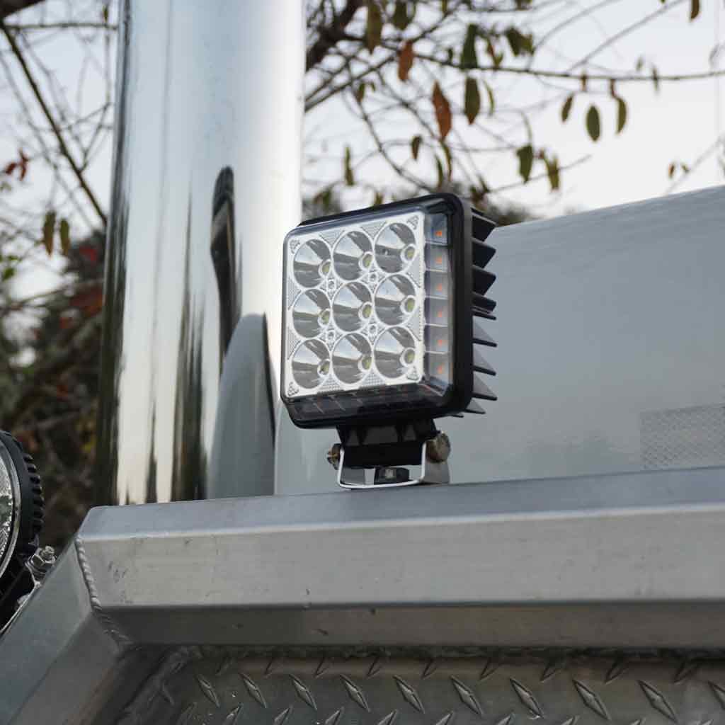 TLED-U118_TRUCK1 4.25" Square LED Work Lamp with Strobe Function - Spot Beam | 3500 Lumens - Image 9