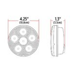 4" Grommet Mount Round LED Work Lamp - Flood Beam | 660 Lumens - Image 5