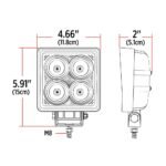 4.5" Value Series Square LED Work Lamp - Spot Beam | 4000 Lumens - Image 6