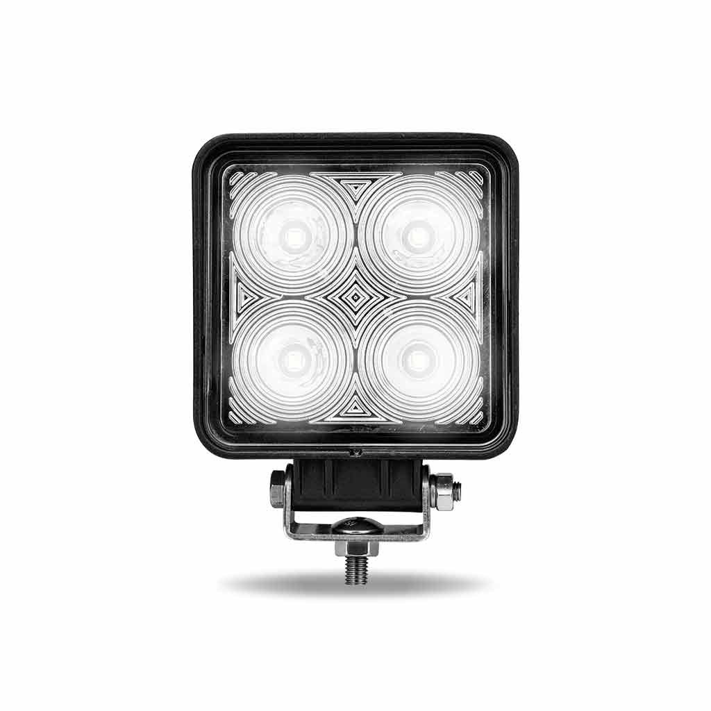 TLED-U18_FRONT_ON 4.5" Value Series Square LED Work Lamp - Spot Beam | 4000 Lumens - Image 2
