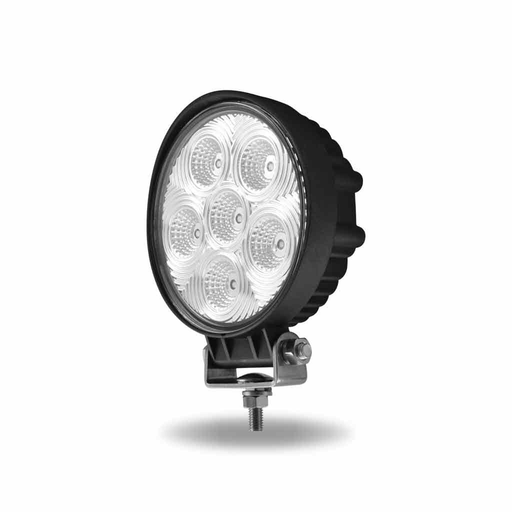 TLED-U28_ANGLE_OFF 5" Round LED Work Lamp - Flood Beam | 4200 Lumens - Image 3