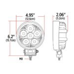 5" Round LED Work Lamp - Flood Beam | 4200 Lumens - Image 6
