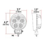 3" Value Series Mini Round LED Work Lamp - Spot Beam | 1200 Lumens - Image 6
