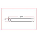 17" White LED Chrome Auxiliary Strip (12 Diodes) - Image 2