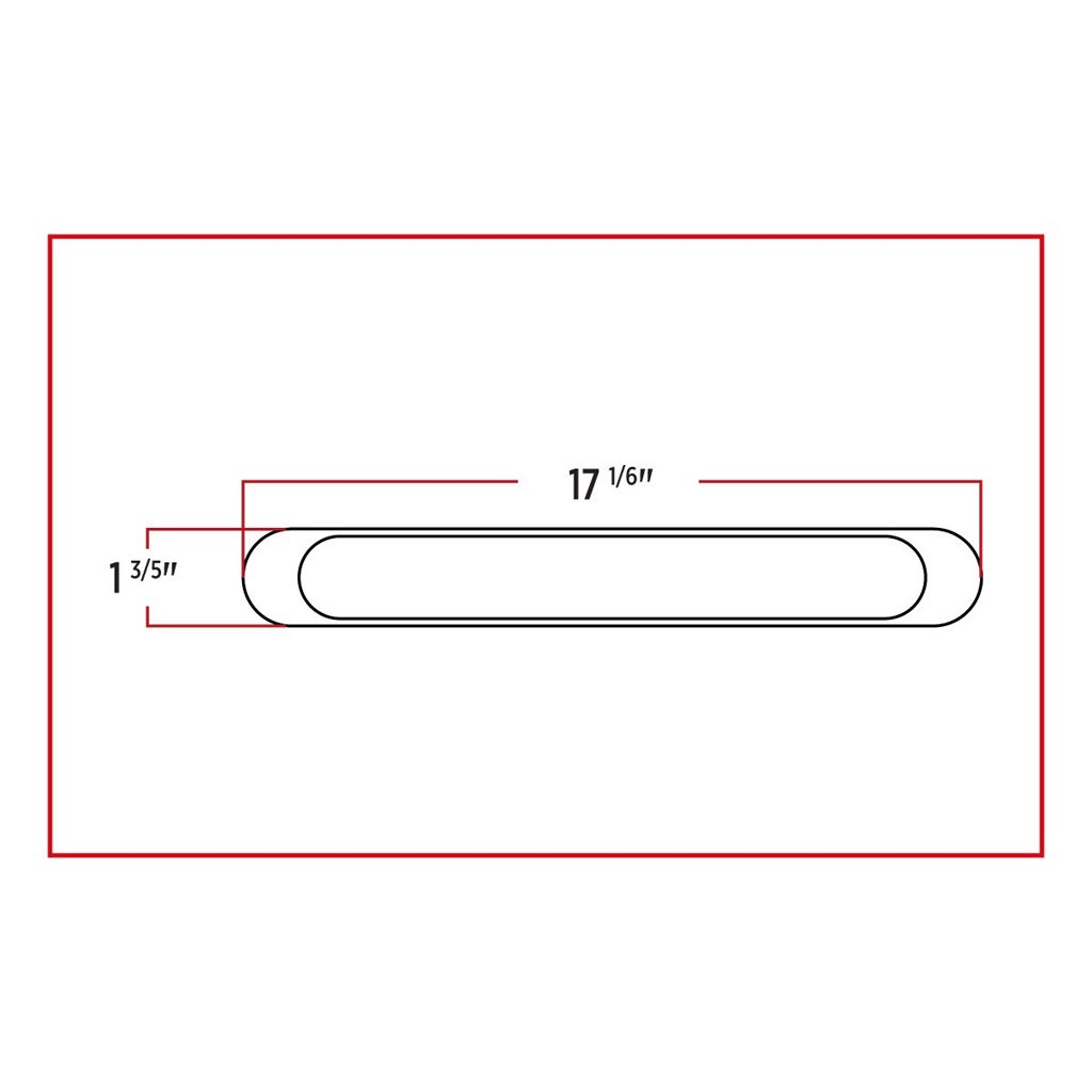 TLED-U3W_TECH 17" White LED Chrome Auxiliary Strip (12 Diodes) - Image 2