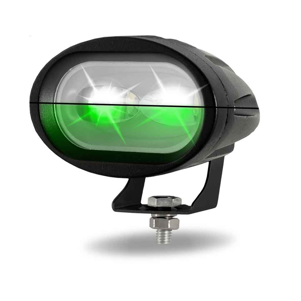 TLED-U8WG_ANGLE_DUAL Dual Color Series White/Green LED Heavy Duty Work Lamp with Dual Color Function - Spot Beam | 1000 Lumens - Image 5