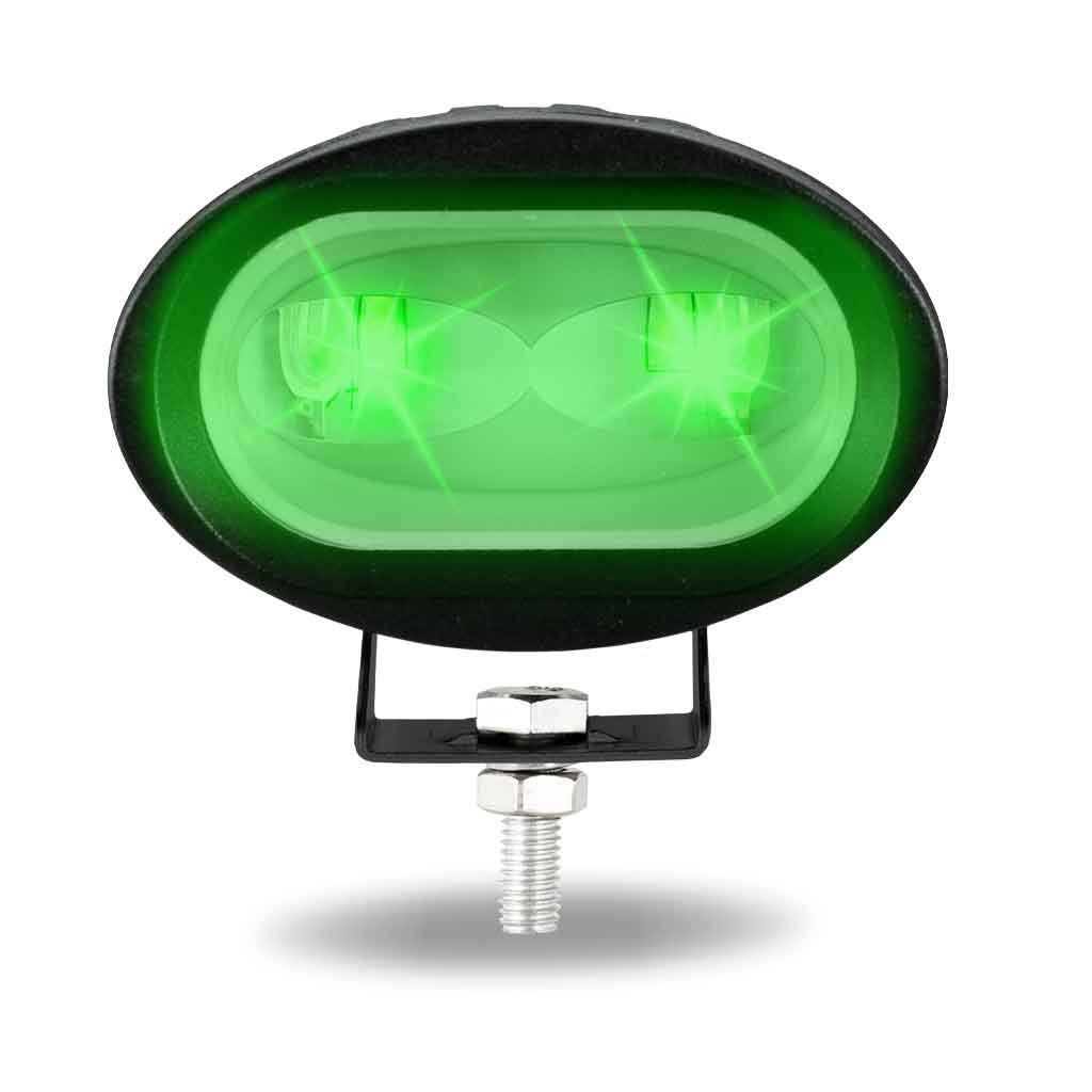 TLED-U8WG_FRONT_FUNC2 Dual Color Series White/Green LED Heavy Duty Work Lamp with Dual Color Function - Spot Beam | 1000 Lumens - Image 4