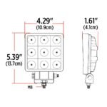 4" Value Series Square LED Work Lamp - Flood Beam | 1600 Lumens - Image 6