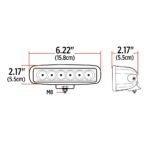6" Stellar Series Rectangle LED Work Lamp - Flood Beam | 1600 Lumens - Image 4