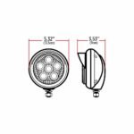 5" Legacy Series Chrome Round LED Work Light with Sleek Housing & 4 Position Visor - Spot Beam | 2000 Lumens - Image 3