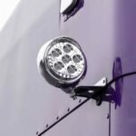 5" Legacy Series Chrome Round LED Work Light with Sleek Housing & 4 Position Visor - Spot Beam | 2000 Lumens - Image 2