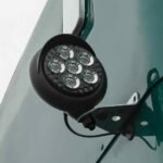 5" Legacy Series Black Round LED Work Light with Sleek Housing & 4 Position Visor - Spot Beam | 2000 Lumens - Image 2