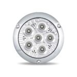 4" Legacy Series Flange Mount Chrome Round LED Work Light - Spot Beam | 2000 Lumens-TLED-UX7