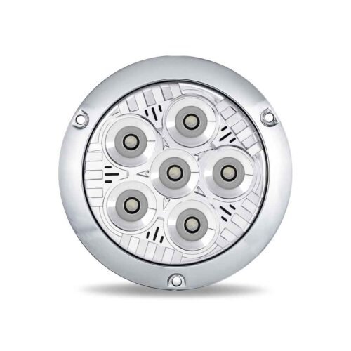 4" Legacy Series Flange Mount Chrome Round LED Work Light - Spot Beam | 2000 Lumens-TLED-UX7