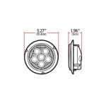 4" Legacy Series Flange Mount Chrome Round LED Work Light - Spot Beam | 2000 Lumens - Image 3