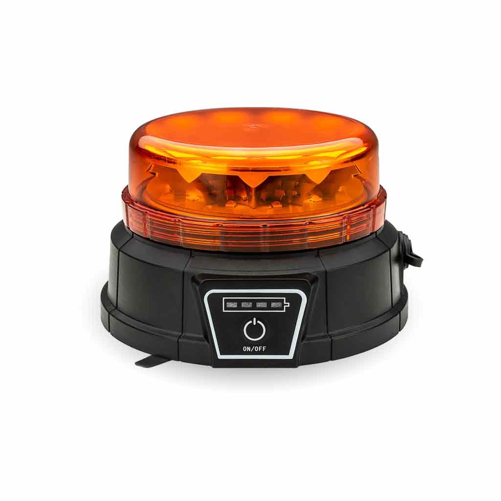 Class 1 Wireless Rechargeable Beacon Vacuum Magnet Mount LED Warning Light - Remote Keychain | 36 Flash Patterns-TLED-W12