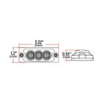 Class 1 Warning Series Surface Mount Slim LED Directionals - Amber Strobe | 36 Flash Patterns | 3 Diodes - Image 4