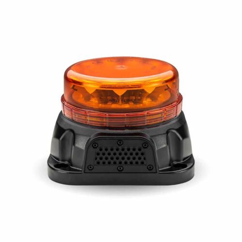 Class 1 Beacon Built-In Back Up Alarm Permanent Mount LED Warning Light - 97 Decibels | 36 Flash Patterns-TLED-W13