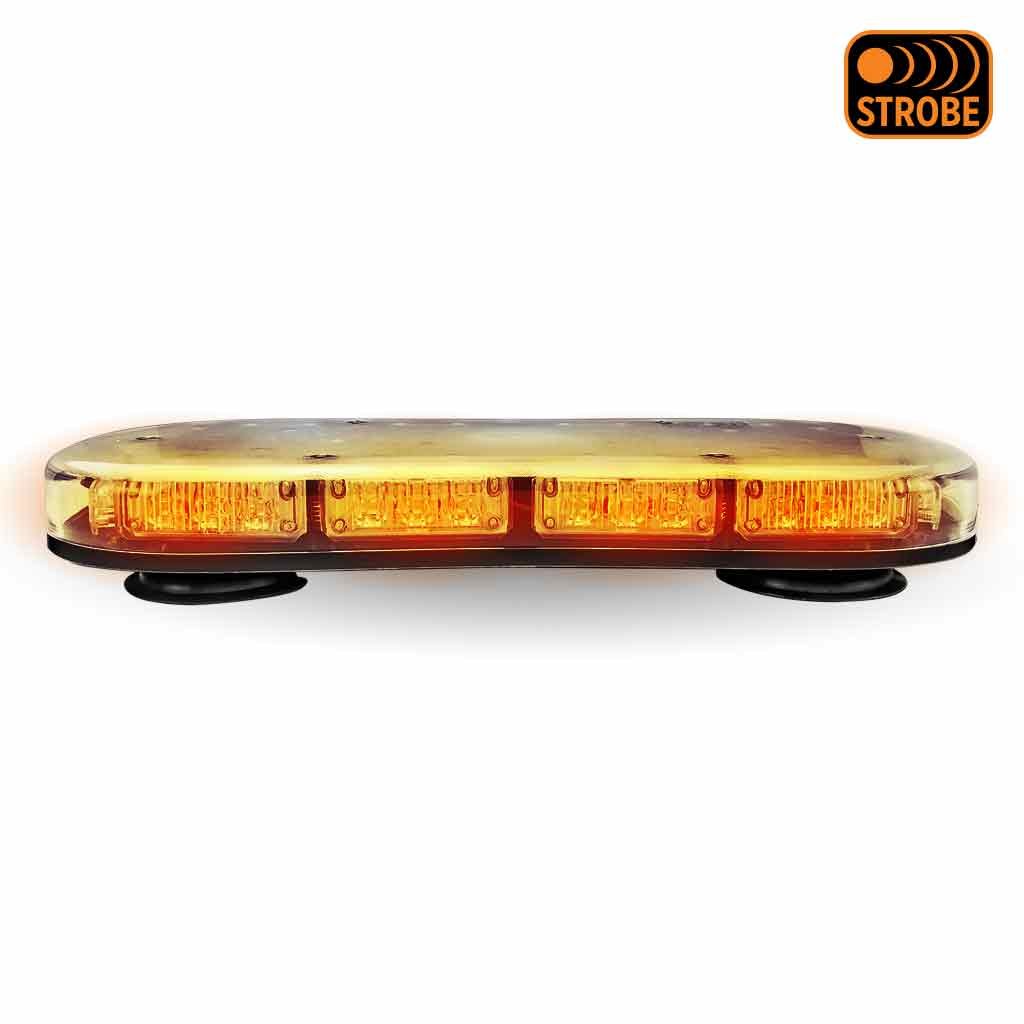 TLED-W16_FRONT_ON 14" Class 1 Light Bar Vacuum Magnet Mount LED Warning Light - Dual Switch Cigarette Plug | 36 Flash Patterns - Image 2