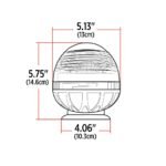 Beacon Dome Vacuum Magnetic Mount LED Warning Light - Amber Strobe | 3 Flash Patterns - Image 3
