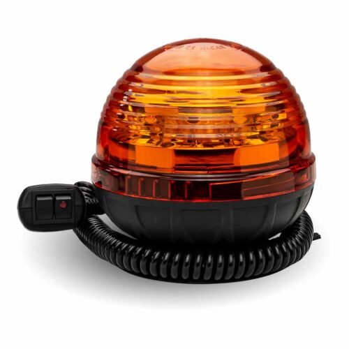 Beacon Dome Vacuum Magnetic Mount LED Warning Light - Amber Strobe | 3 Flash Patterns-TLED-W2