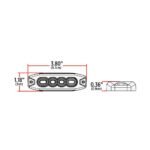 Class 1 Warning Series Surface Mount Split 2-color Slim LED Directional - White & Amber | 36 Flash Patterns | 4 Diodes - Image 3
