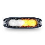 Class 1 Warning Series Surface Mount Split 2-color Slim LED Directional - White & Amber | 36 Flash Patterns | 4 Diodes - Image 2
