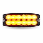 Dual Solid Color Directional LED Slim Surface Strobe Light - Amber / Blue Strobe - Image 2