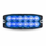 Dual Solid Color Directional LED Slim Surface Strobe Light - Amber / Blue Strobe - Image 3