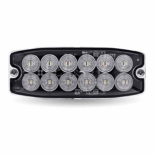 Dual Solid Color Directional LED Slim Surface Strobe Light - Amber / Green Strobe-TLED-W412AG