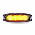 Dual Solid Color Directional LED Slim Surface Strobe Light - Amber / Blue Strobe - Image 2