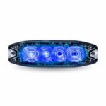 Dual Solid Color Directional LED Slim Surface Strobe Light - Amber / Blue Strobe - Image 3
