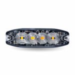 Dual Solid Color Directional LED Slim Surface Strobe Light - Amber / Green Strobe-TLED-W44AG