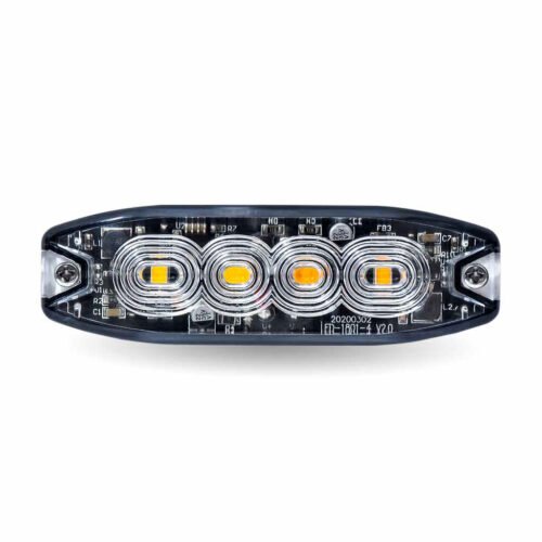 Dual Solid Color Directional LED Slim Surface Strobe Light - Amber / Green Strobe-TLED-W44AG