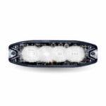 Dual Solid Color Directional LED Slim Surface Strobe Light - Amber / White Strobe - Image 3