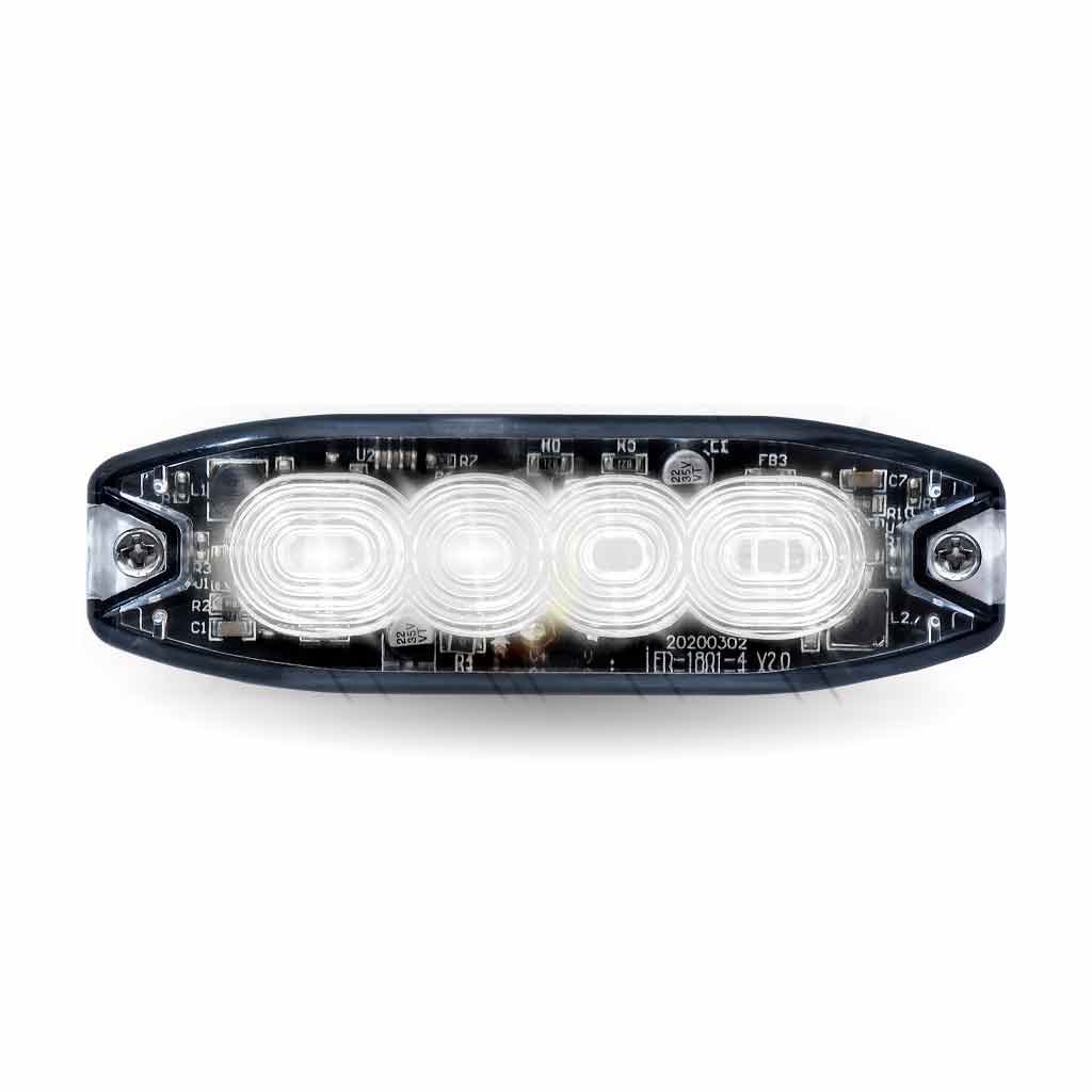 TLED-W44AW_FRONT_FUNC2 Dual Solid Color Directional LED Slim Surface Strobe Light - Amber / White Strobe - Image 3