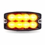 Dual Solid Color Directional LED Slim Surface Strobe Light - Amber / Blue Strobe - Image 2