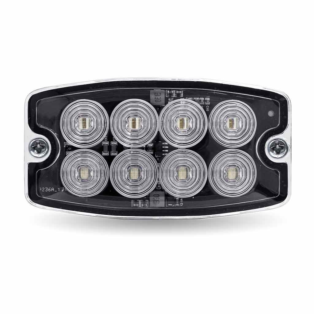Dual Solid Color Directional LED Slim Surface Strobe Light - Amber / Green Strobe-TLED-W48AG
