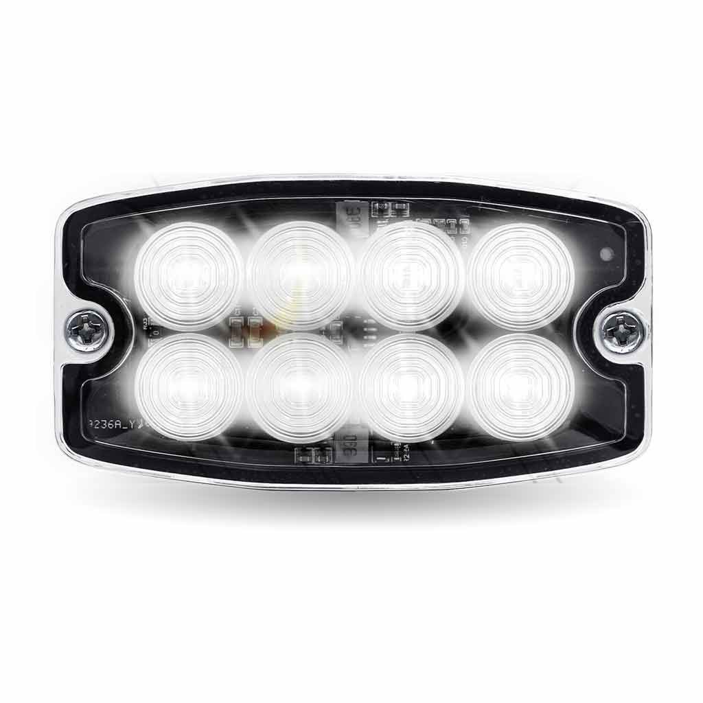 TLED-W48AW_FRONT_FUNC2 Dual Solid Color Directional LED Slim Surface Strobe Light - Amber / White Strobe - Image 3