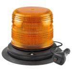 Class 1 Beacon Medium Profile Vacuum Magnet Mount LED Warning Light - Dual Switch Cigarette Plug | 36 Flash Patterns-TLED-W7