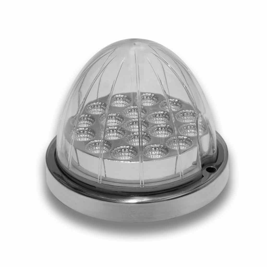 Clear Amber Clearance & Marker Watermelon LED Light - 19 Diodes-TLED-WCA