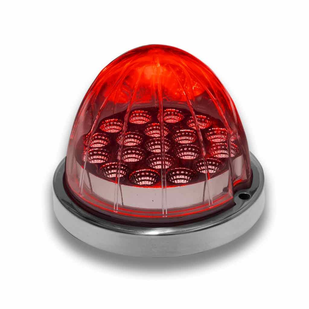 Clear Red Clearance & Marker Watermelon LED Light - 19 Diodes-TLED-WCR