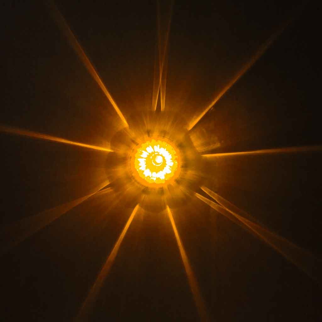 TLED-WTCA_STAR_PATTERN Clear Amber Clearance & Marker Star-Burst Watermelon LED Light - 19 Diodes - Image 3