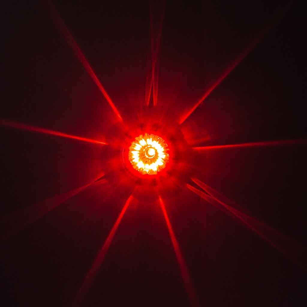 TLED-WTCR_STAR_PATTERN Clear Red Stop, Turn & Tail Star-Burst Watermelon LED Light - 19 Diodes - Image 3