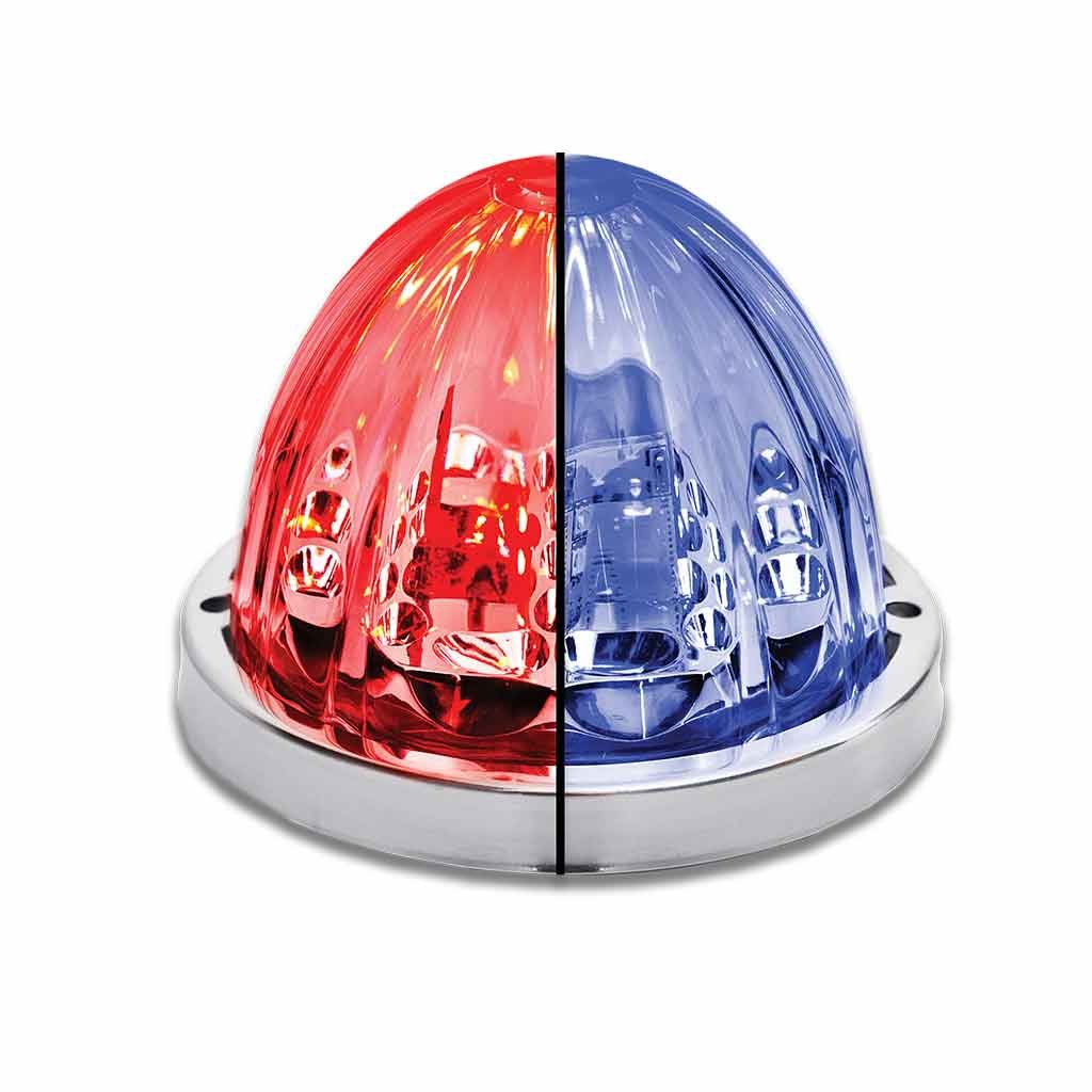 Turn & Tail to Blue Auxiliary Star-Burst Watermelon LED Light - 19 Diodes-TLED-WTRB