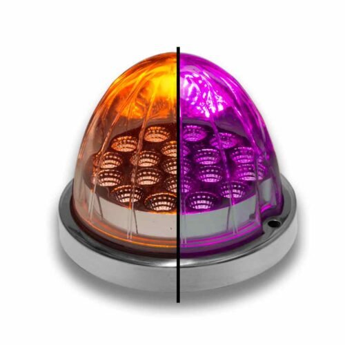 Amber Clearance & Marker to Purple Auxiliary Watermelon LED Light - 19 Diodes-TLED-WXAP