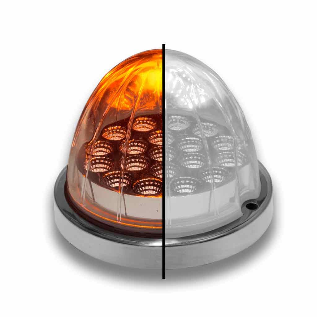 Amber Clearance & Marker to White Auxiliary Watermelon LED Light - 19 Diodes-TLED-WXAW