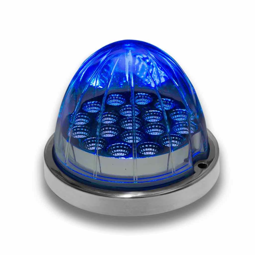 TLED-WXRB_FRONT_FUNC2 Red Clearance & Marker to Blue Auxiliary Watermelon LED Light - 19 Diodes - Image 4