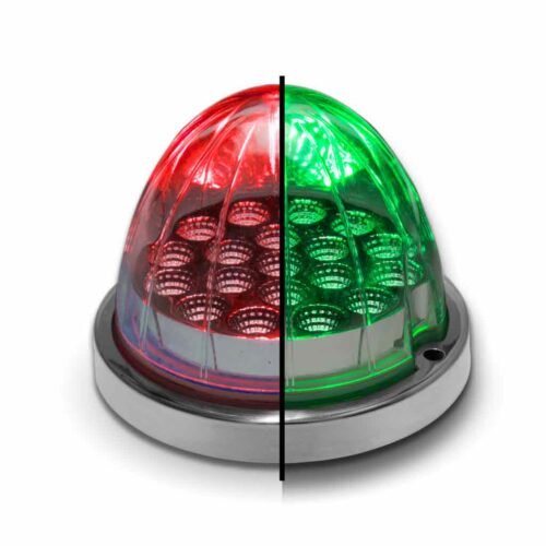 Red Clearance & Marker to Green Auxiliary Watermelon LED Light - 19 Diodes-TLED-WXRG